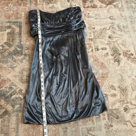 Ruby Rox Strapless Gray Silky Dress - Size Small NWT - Picture 3 of 7